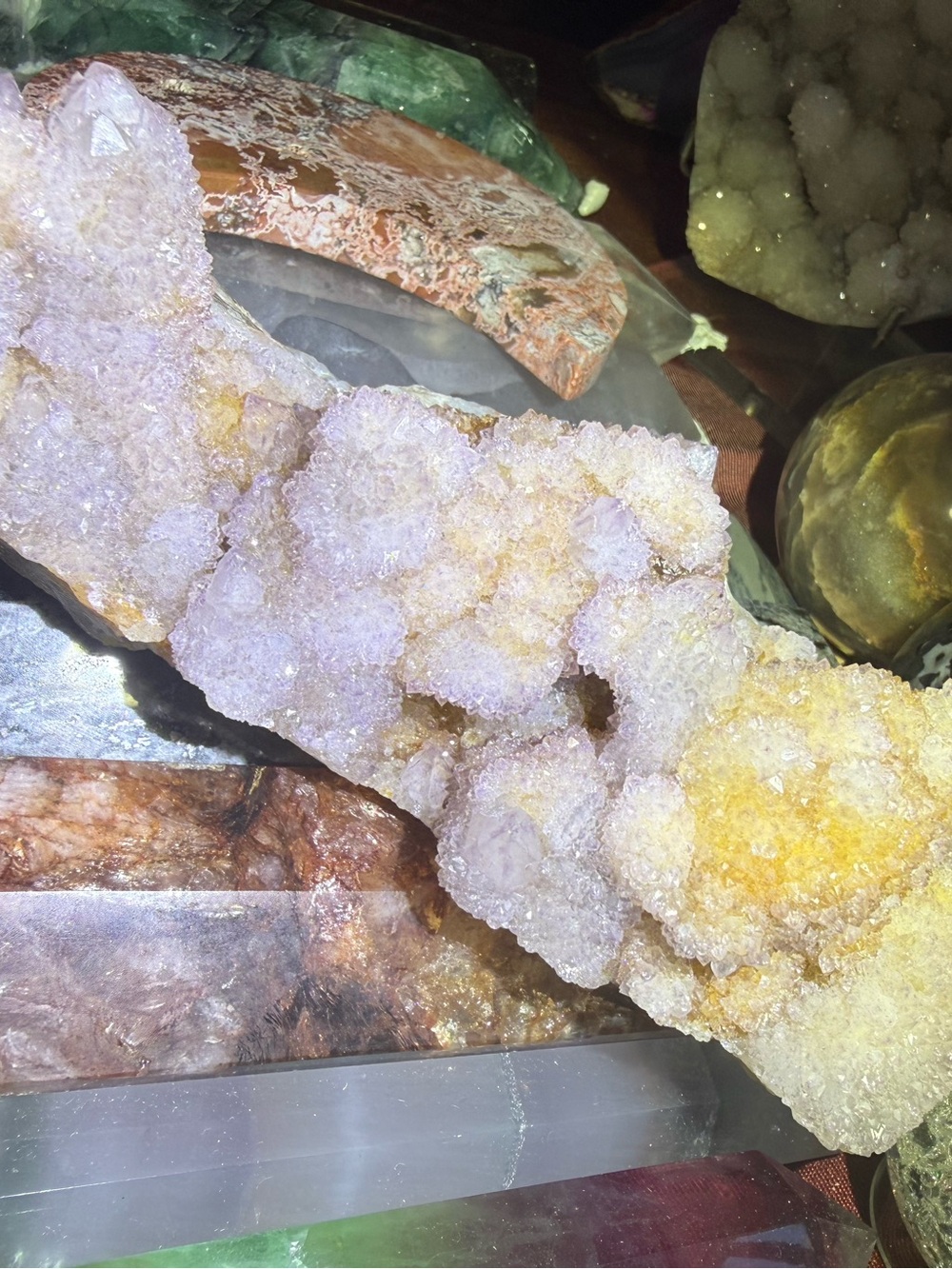 Spirit Quartz w/Stalactite lots of points - Picture 6 of 8